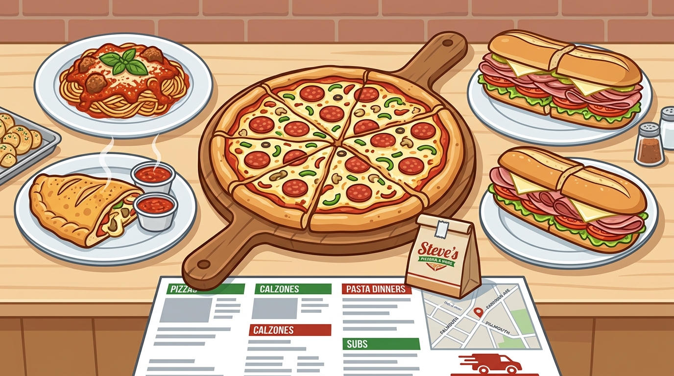 Steve's Pizzeria & More Falmouth Menu: Complete Italian Dish