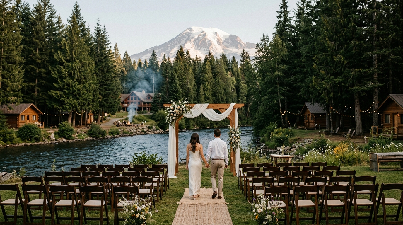 Best Outdoor Wedding Venues Near Mount Rainier With On-Site Lodg