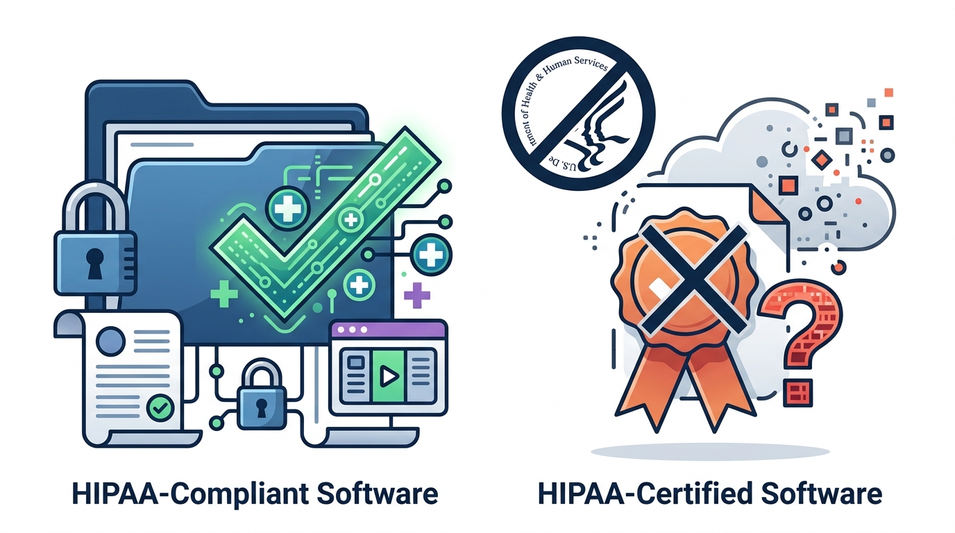HIPAA-Compliant vs HIPAA-Certified Software: The 2026 Guide