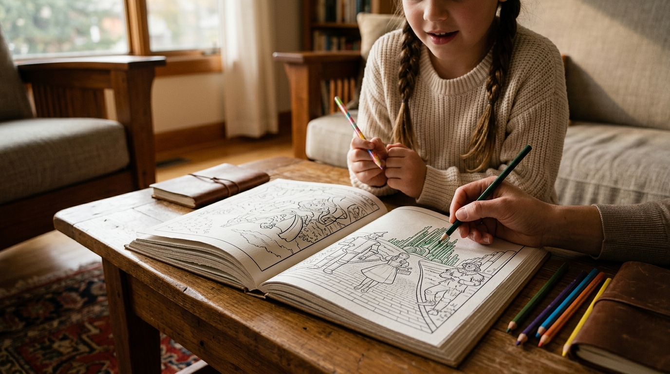 Which Custom Coloring Book for a Child Features Classic Tales?
