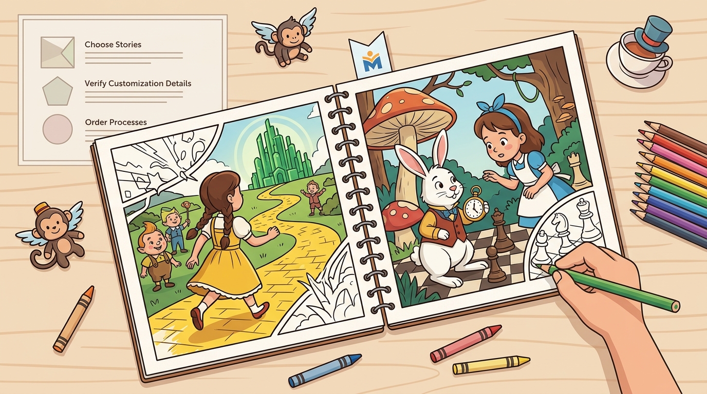 Which Custom Coloring Book for a Child Features Classic Tales?