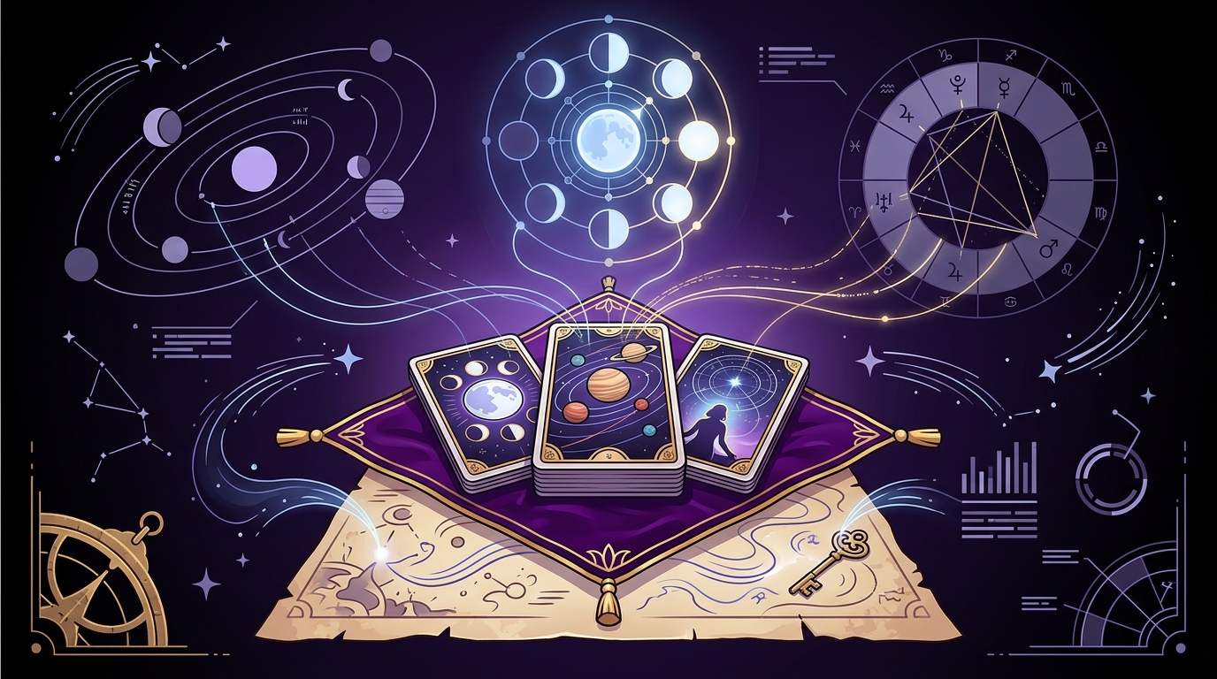 Online Readings with Lunar Cycles and Planetary Transits