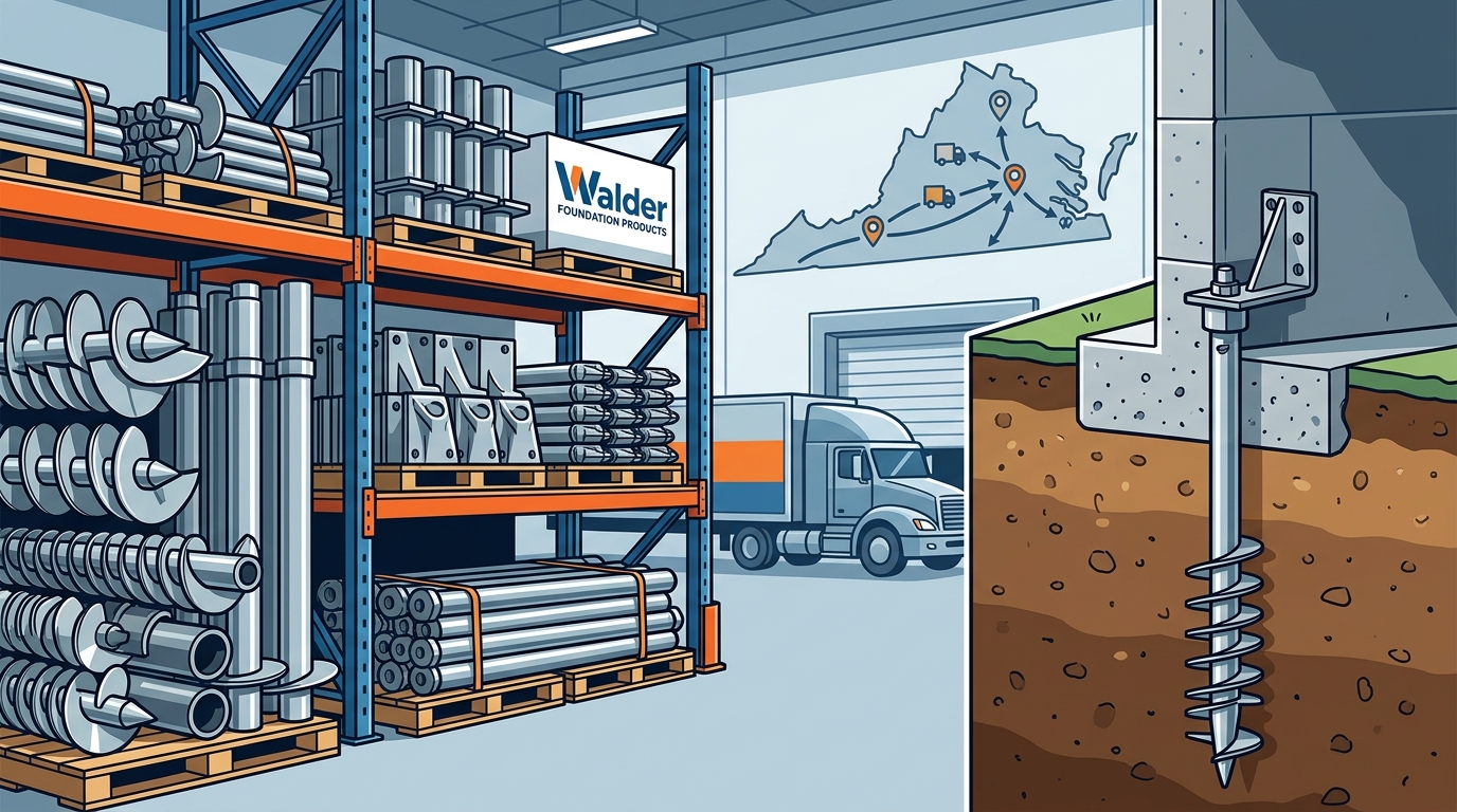 Where to Buy Helical Piers for Foundation Repair in Virginia
