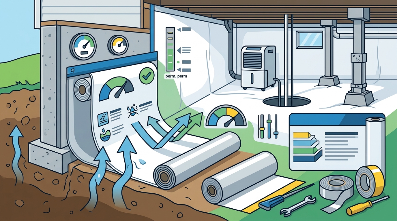 What Vapor Permeance Ratings Actually Mean for Your Crawl Space