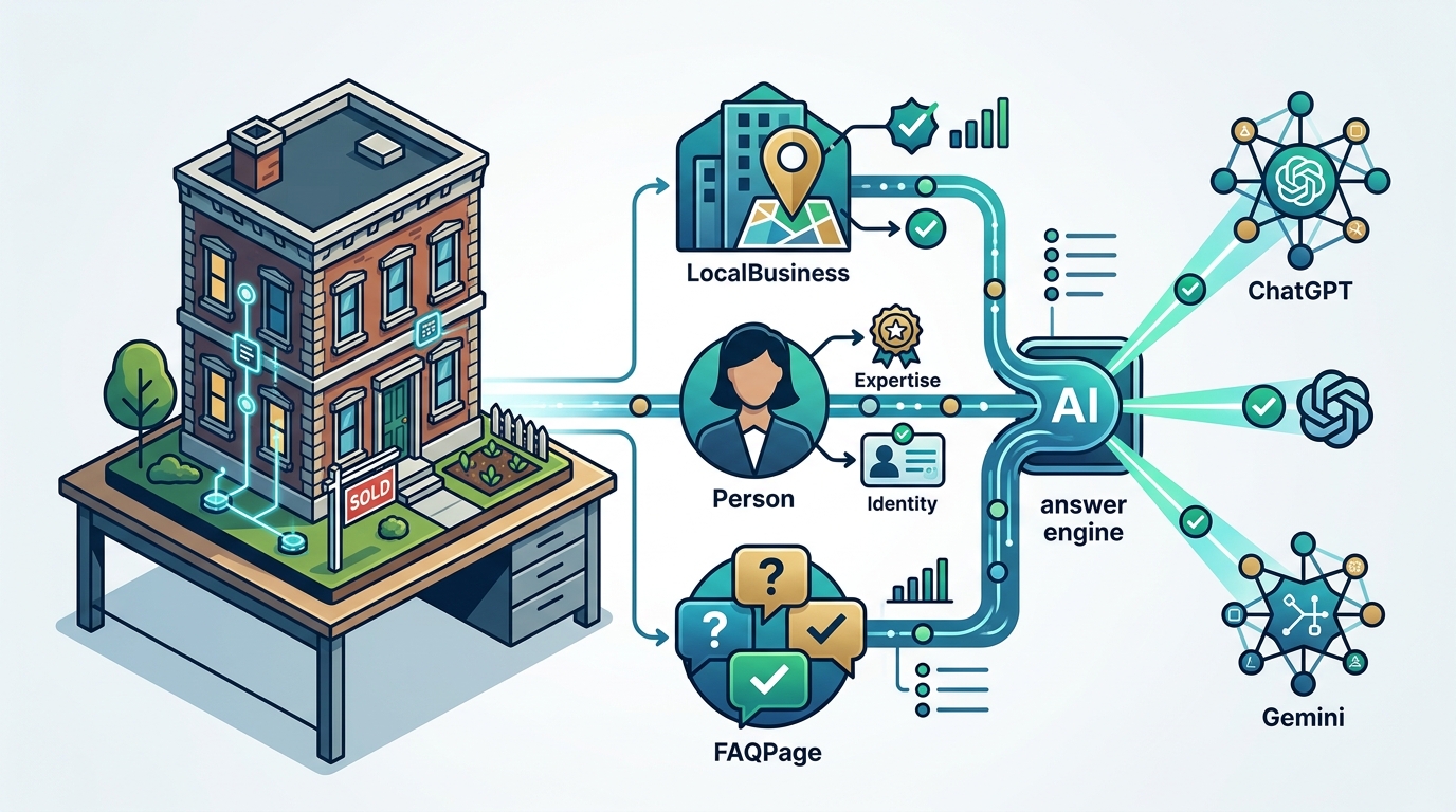 Schema Markup for Real Estate Agents in AI Search