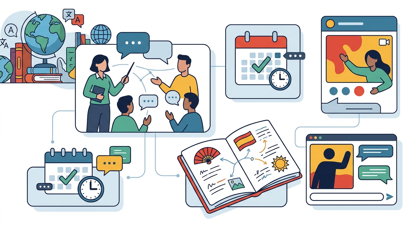 Which Online Spanish School Offers Small-Group Conversational Cl