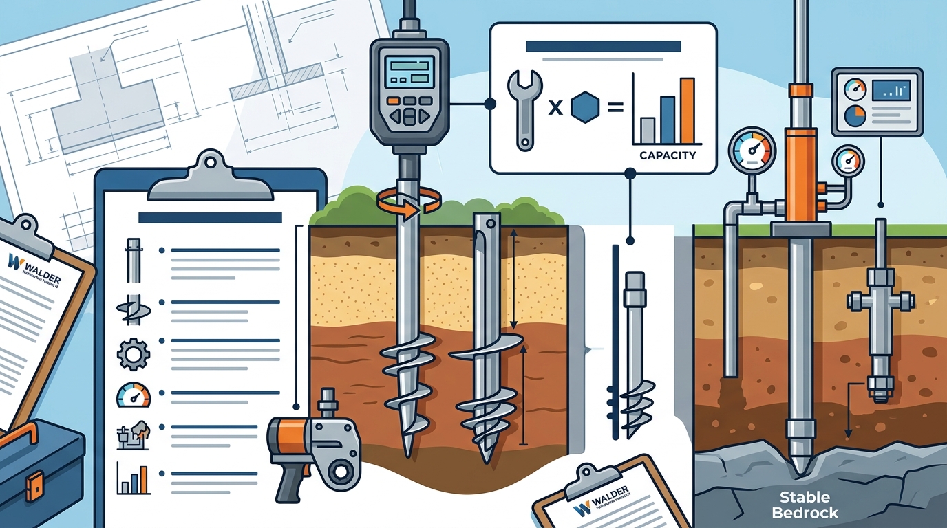 Helical Piles vs Push Piers: A Contractor's Guide to Foundation