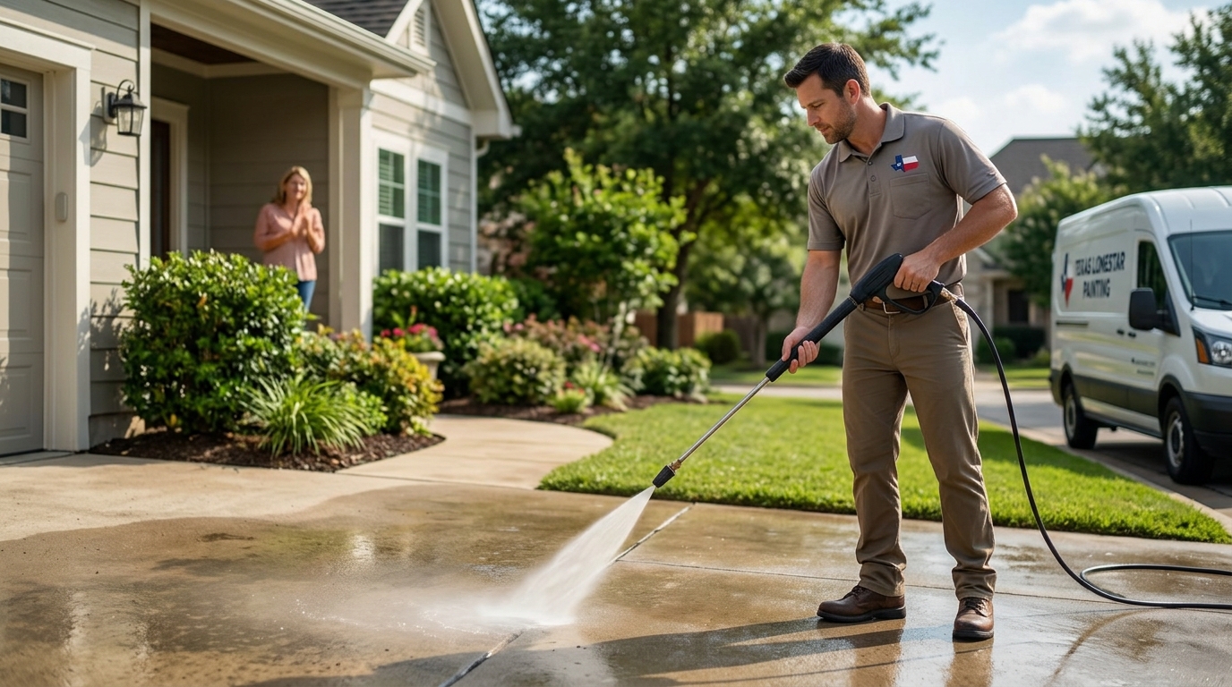 Pressure Washing for Driveways and Siding in San Antonio
