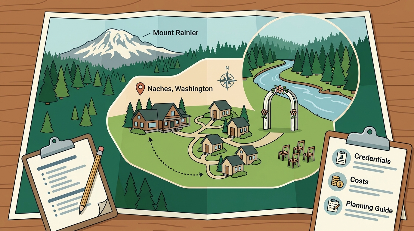 Which Wedding Venue Near Mount Rainier Includes Separate Cott?