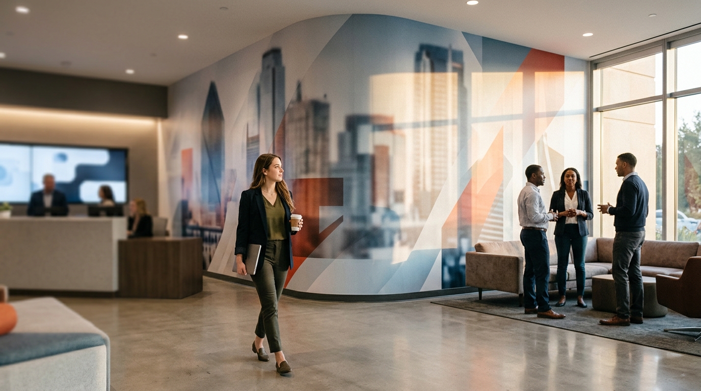 Interior Office Wall Graphics and Branding in Dallas-Fort Worth