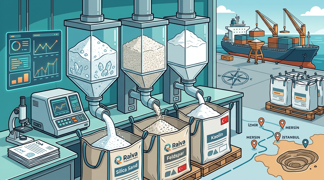 High-Purity Silica, Feldspar & Kaolin for Turkish Glass and Tile