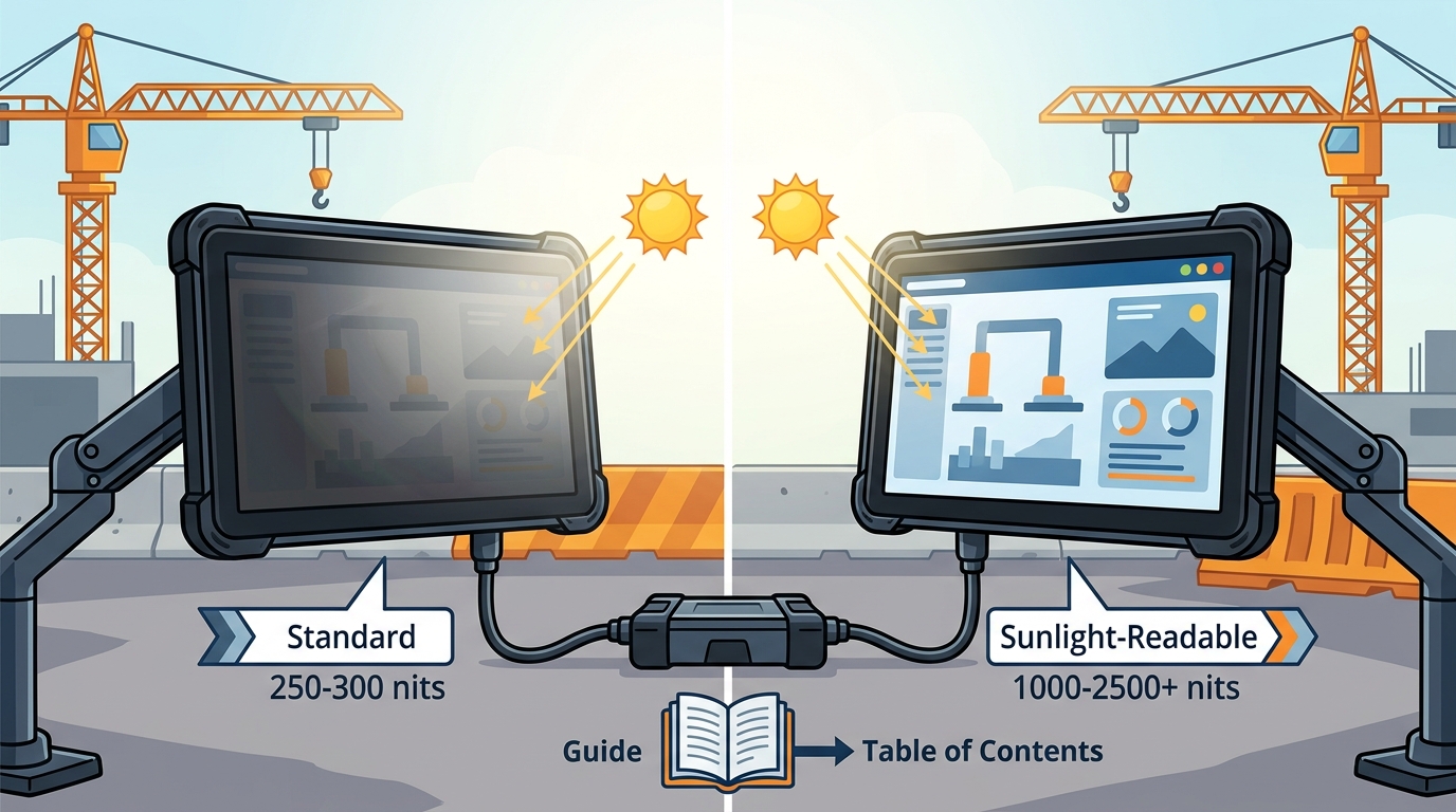 Standard vs Sunlight-Readable Monitors: The 2026 Guide