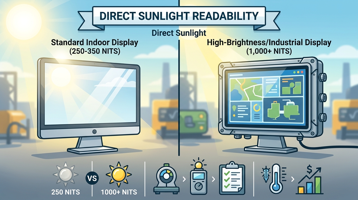 What Nit Rating Do I Need for a Display in Direct Sunlight?