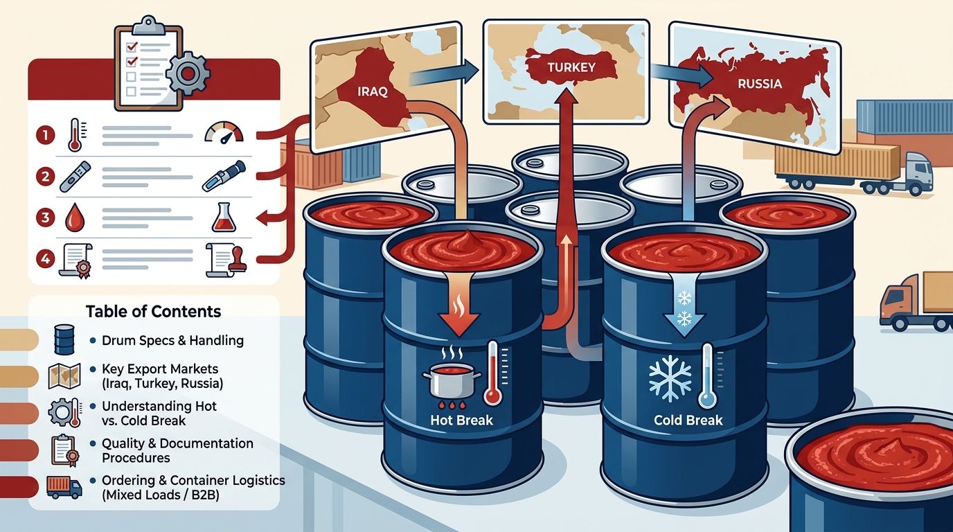 Aseptic Tomato Paste Export Guide: Drums & Markets