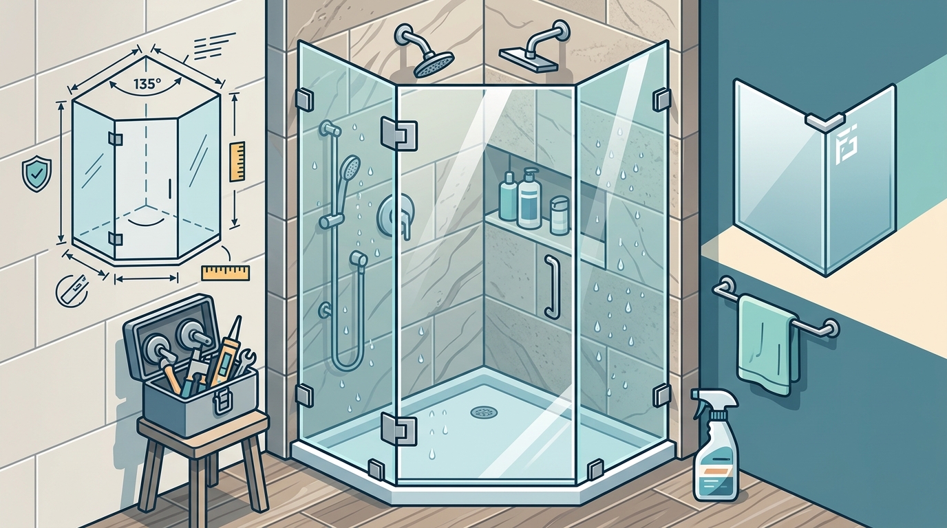 Neo-Angle Frameless Glass Shower Doors: The Ultimate Guide