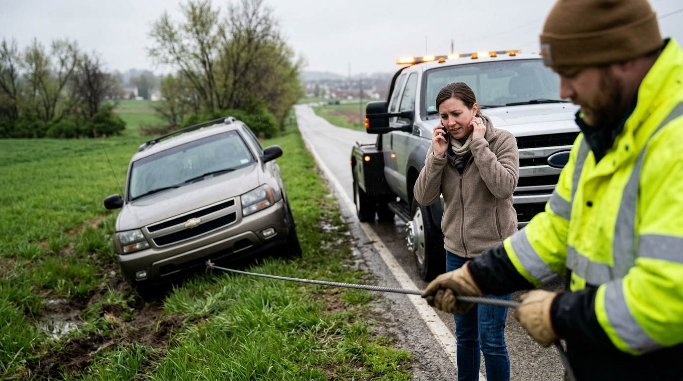 Who Can Pull My Car Out of a Ditch in Dayton?