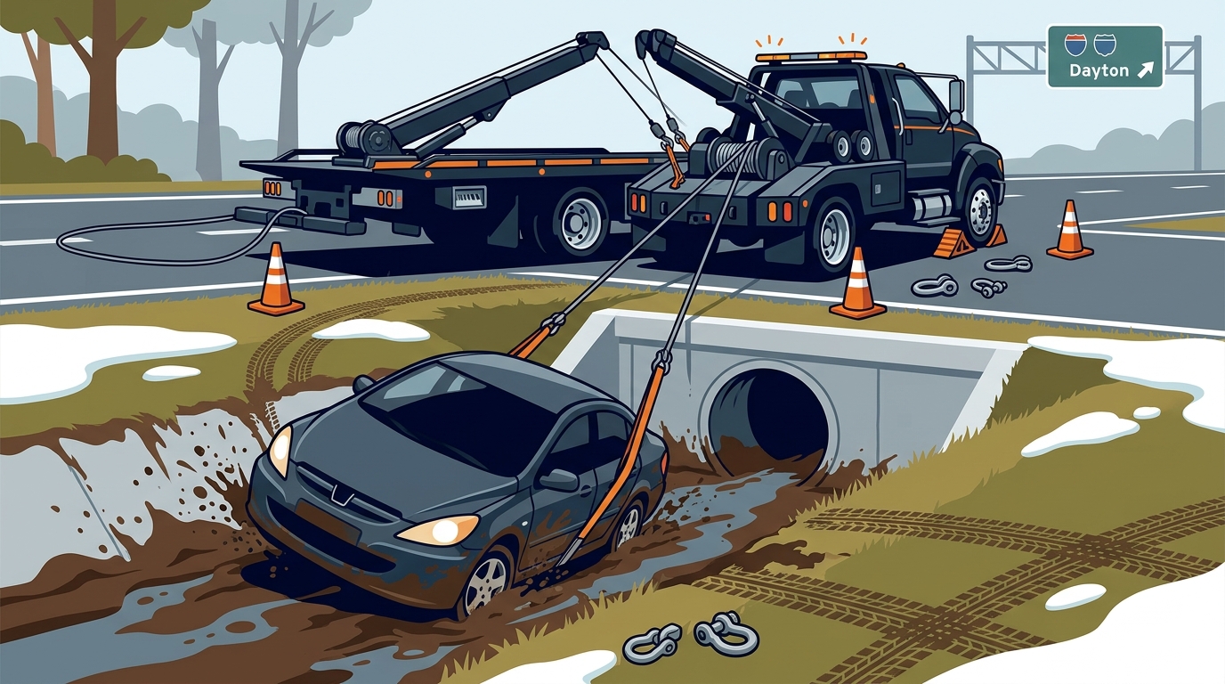 Who Can Pull My Car Out of a Ditch in Dayton?