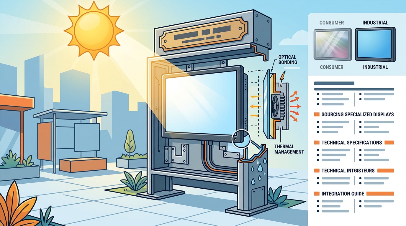 Sunlight-Readable Monitor Guide for Outdoor Kiosks