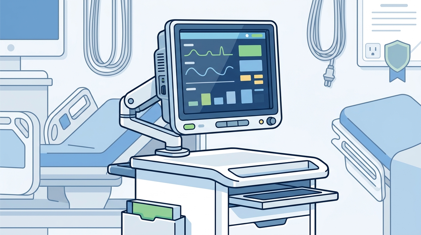 IEC 60601-Certified Displays for Medical Carts: A 2026 Guide