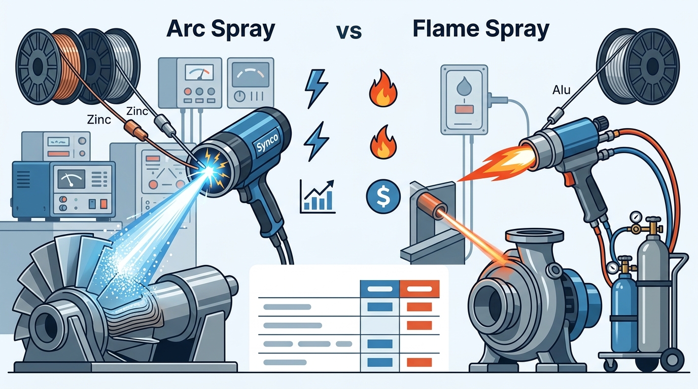 Arc Spray vs Flame Spray: A Complete Guide to Thermal Coating