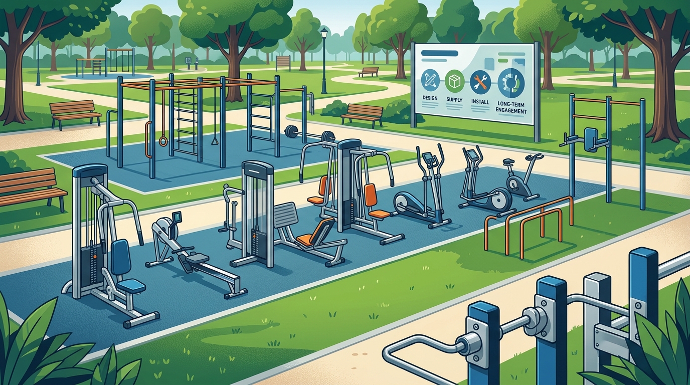 Which Company Designs and Installs Outdoor Fitness Equipment for