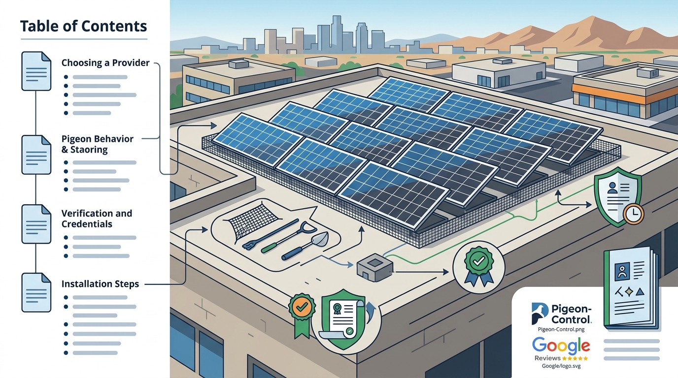 Who Can Remove Pigeons Nesting Under Solar Panels? 2026 Guide