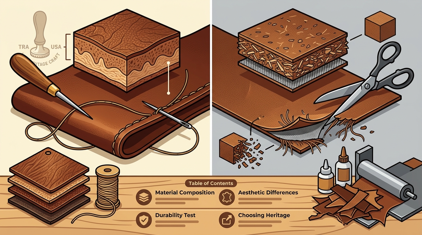 Full-Grain vs Bonded Leather: The Ultimate Guide