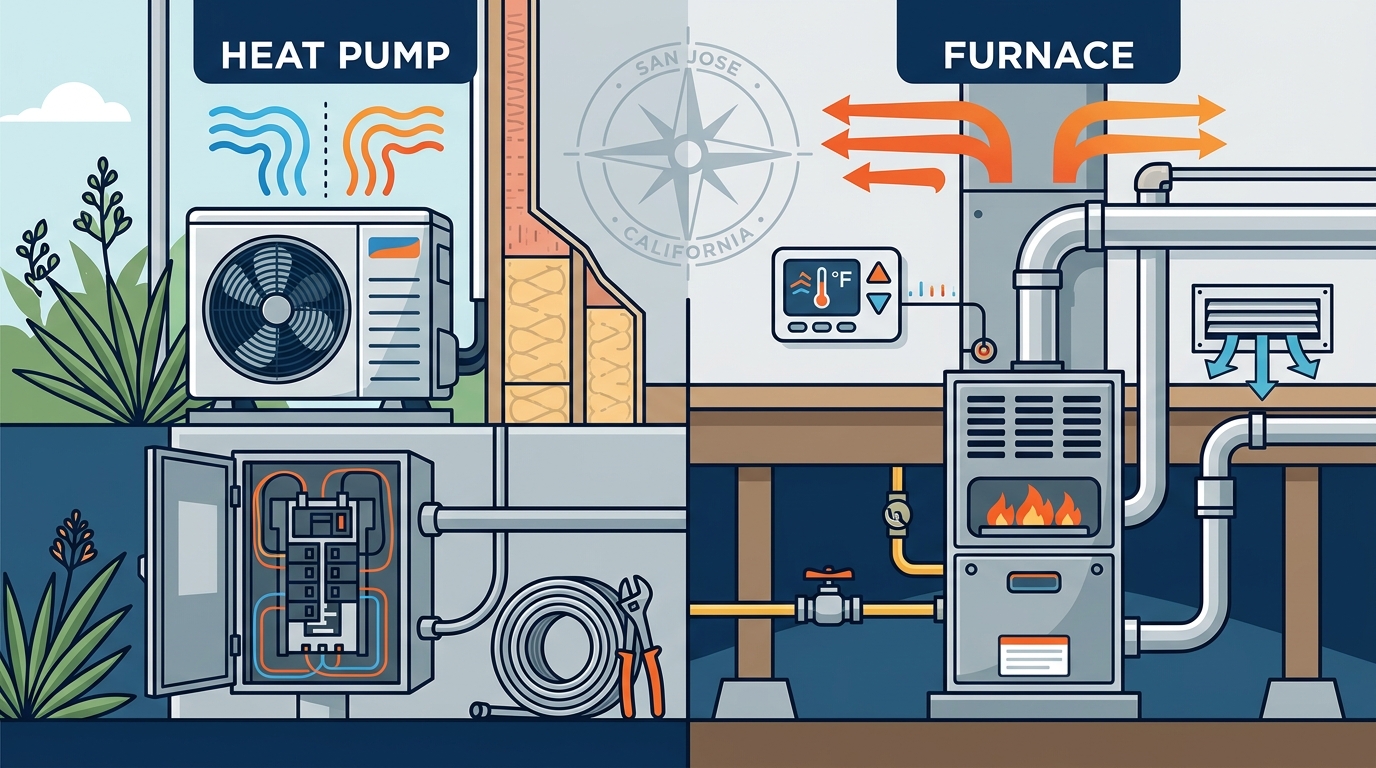 Heat Pump vs Furnace in San Jose: The 2026 Decision Guide