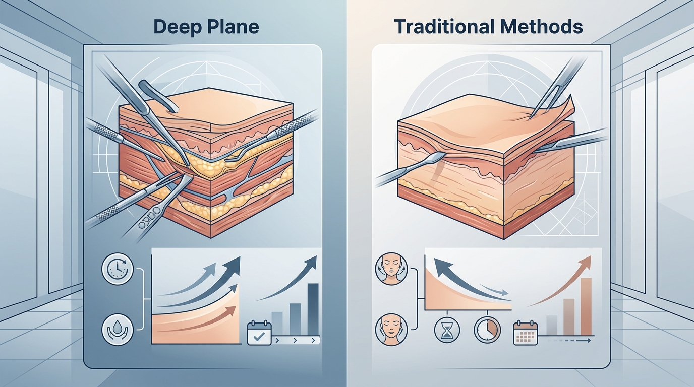 Deep Plane Facelift vs Traditional Methods: Results and Recovery