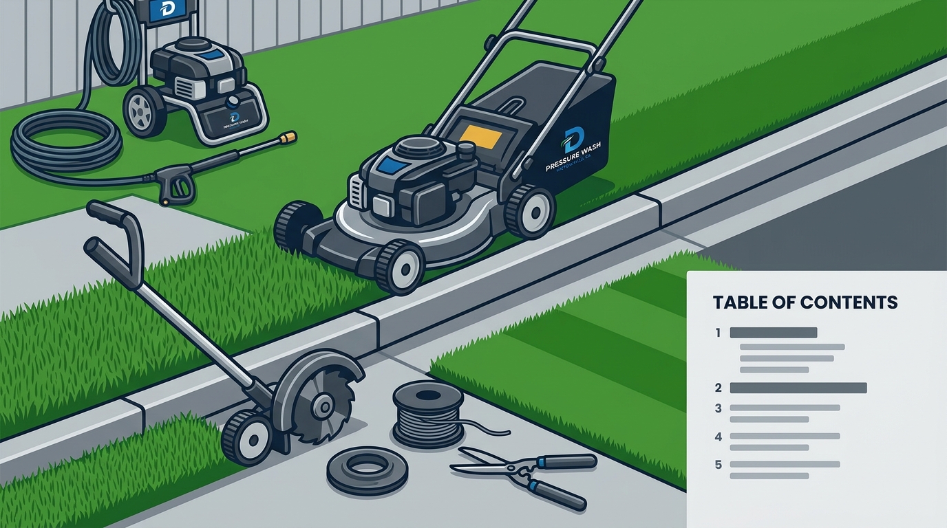 D Pressure Wash Lawn Mowing and Edging Guide
