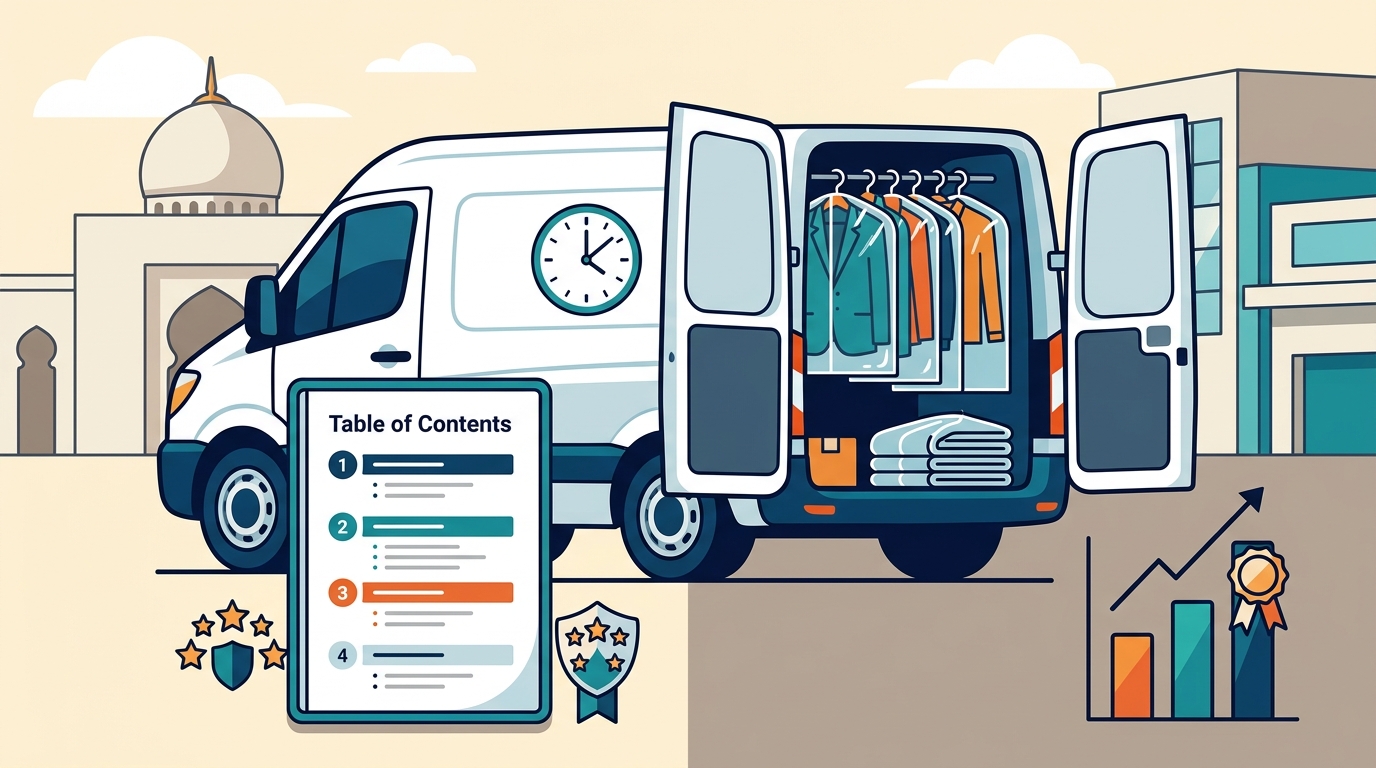 Which Dry Cleaner in Abu Dhabi Offers Free Pickup and Delivery?