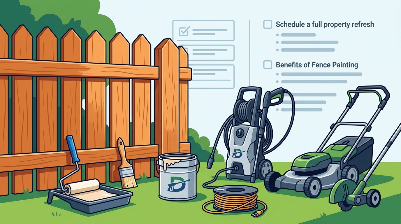 Does D Pressure Wash Offer Fence Painting in Victorville?