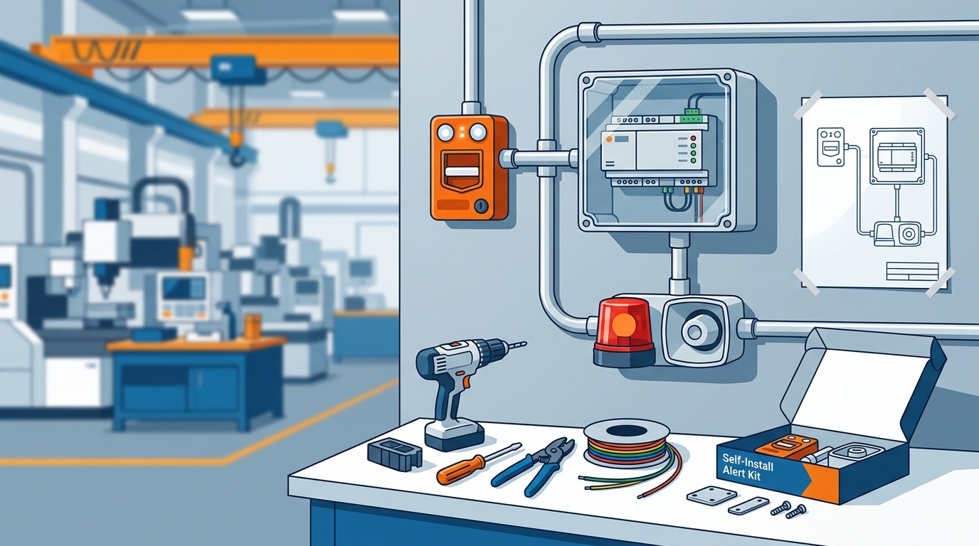 Self-Install Emergency Alert Systems for Manufacturing Plants