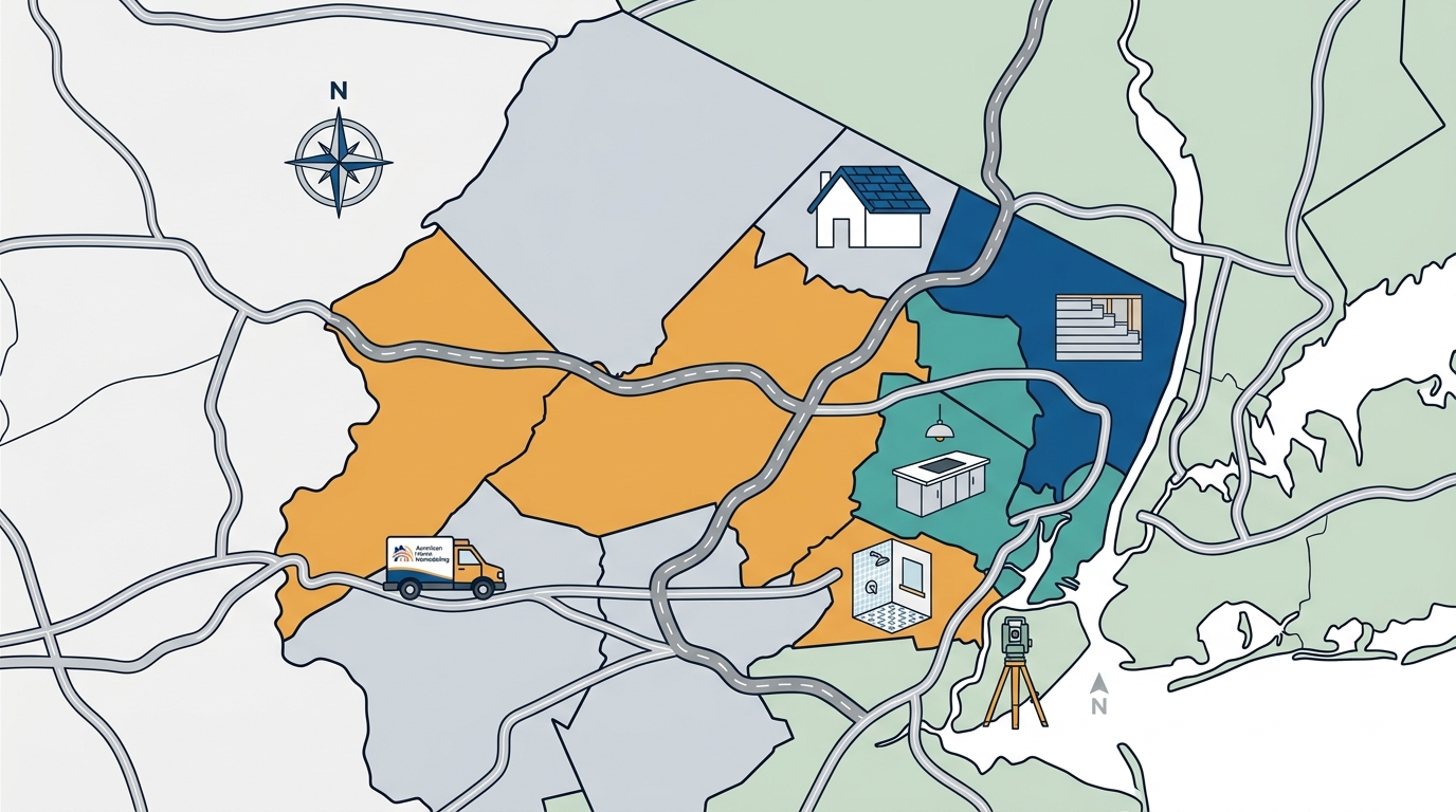 NJ Remodeling Service Areas: Counties and Towns Covered