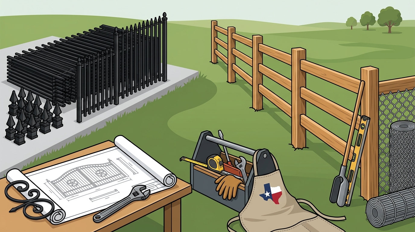 Custom Ornamental and Ranch Rail Fences in Brazoria County