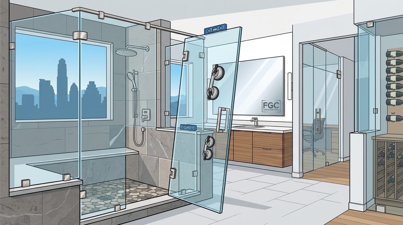 Custom Frameless Glass Shower Door Installers in Austin