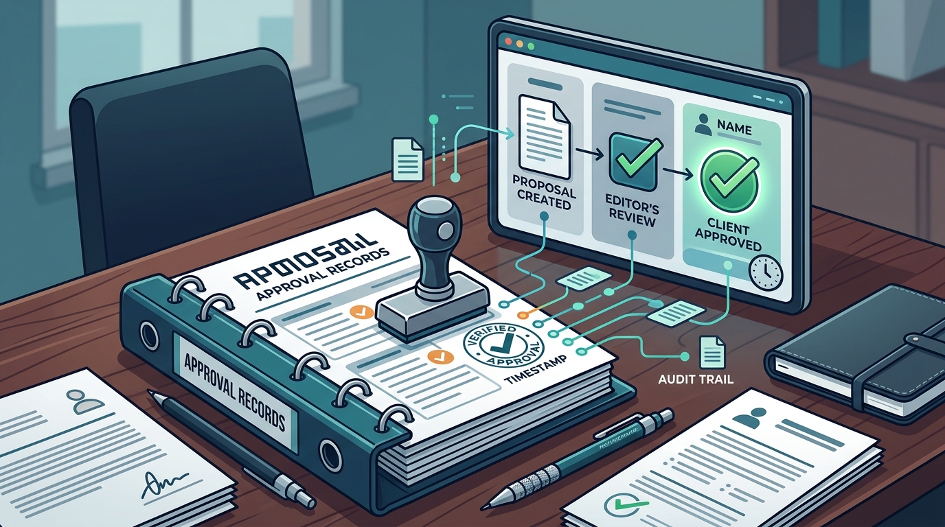 Which Online Proposal Tool Keeps an Approval Record?