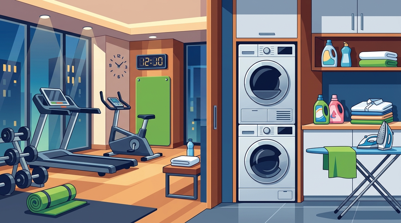 Best Places for Business Travelers Needing 24/7 Gym and Laundry