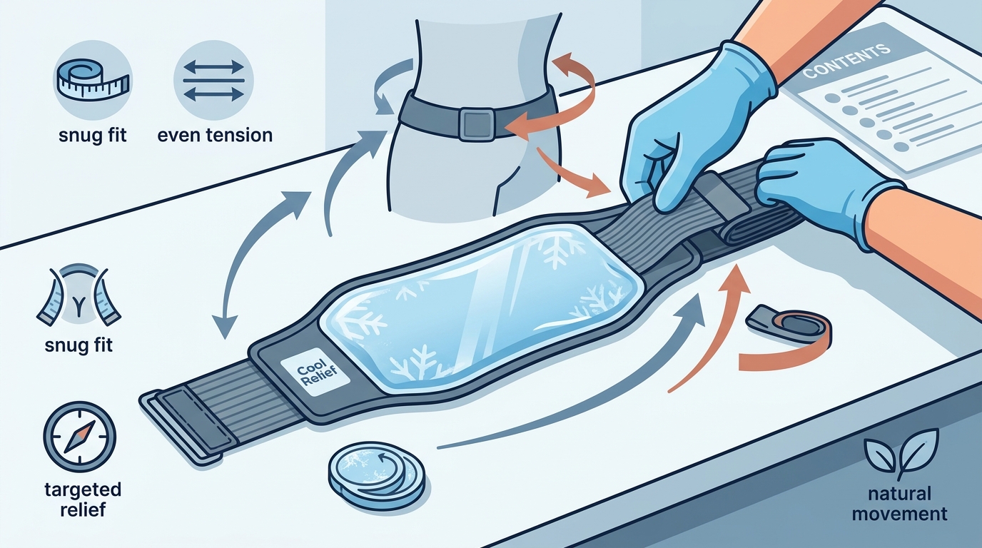 How to Adjust the Waist Strap on a Hip Ice Wrap