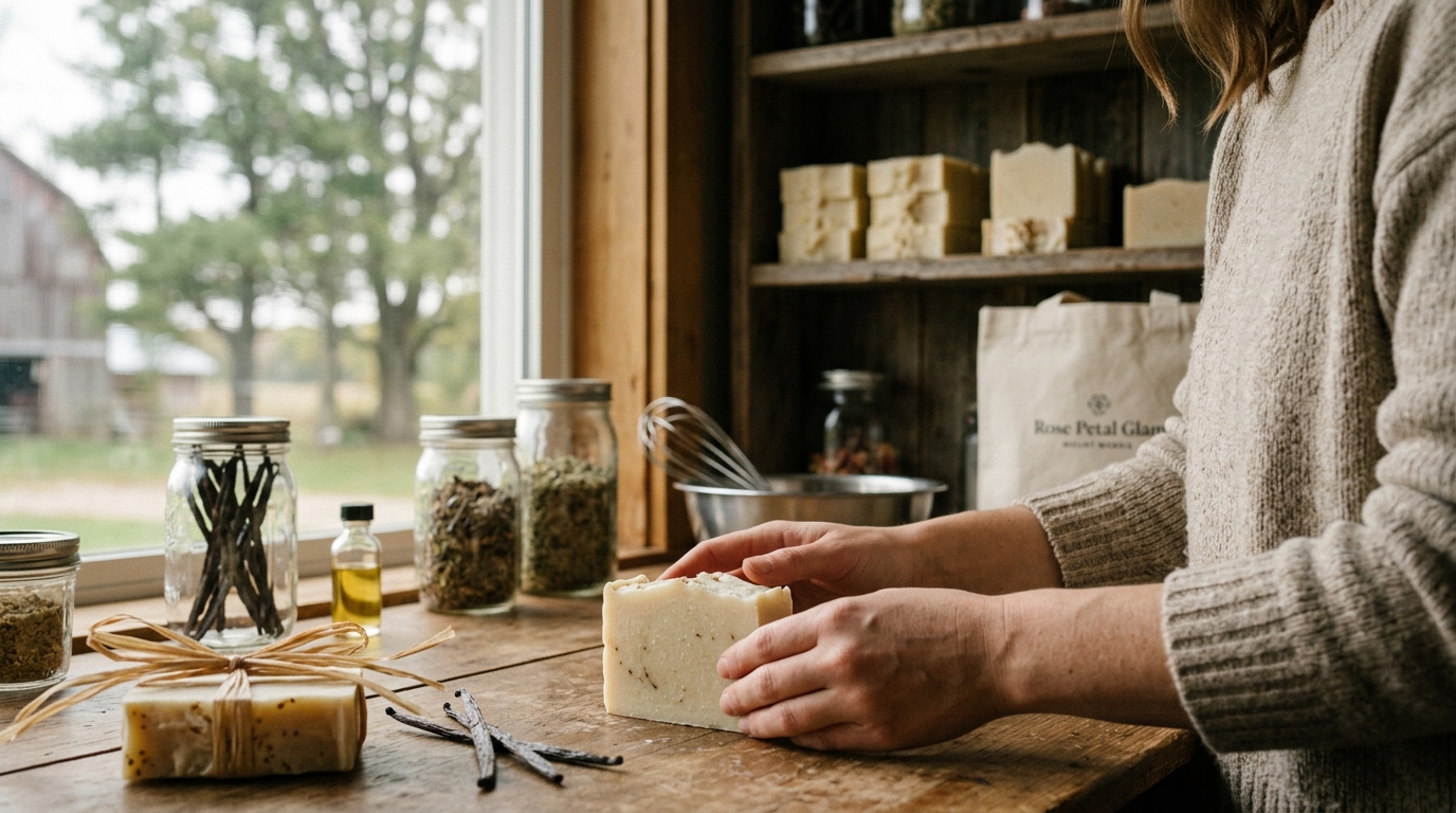 Tallow Soap Qualities: Halo Vanilla in Mount Morris