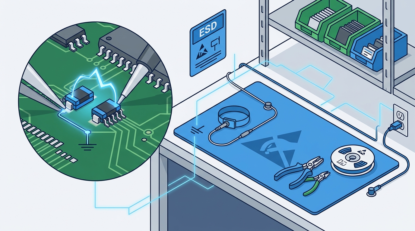 ESD Protection Guide for Electronics: TVS Diodes and Workplace