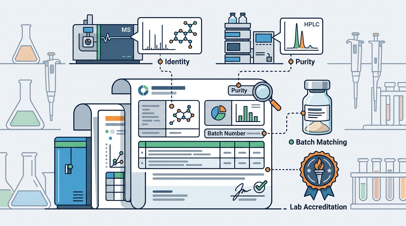 What Should a Researcher Verify in a Peptide Certificate of?