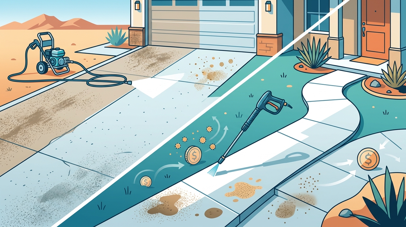 Driveway and Sidewalk Pressure Washing Costs in Victorville, CA