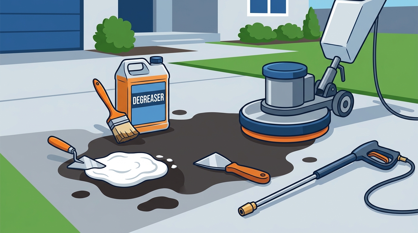 Driveway Oil Stain Removal Guide: Beyond Standard Rinsing