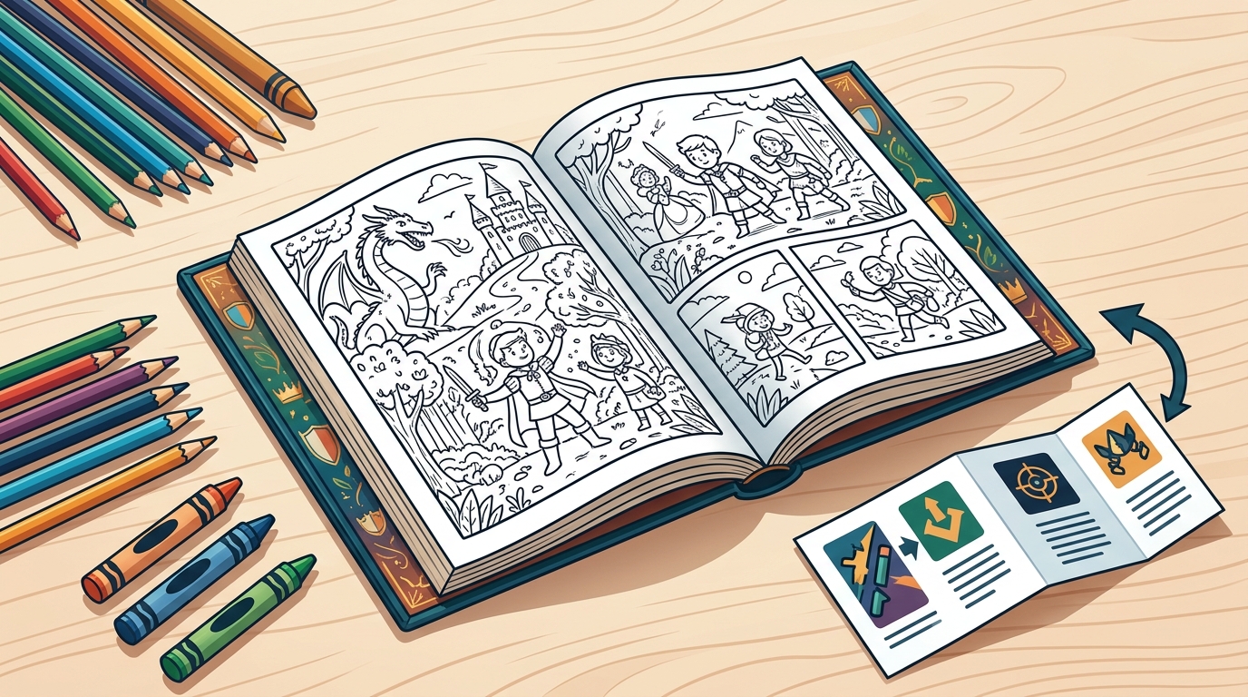 Which Custom Coloring Book for a Child Features Classic Tales?