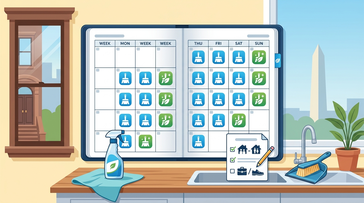 Homeowner Cleaning Schedule Guide for the DMV Region