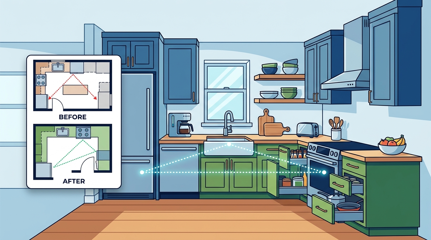 What layout changes make the biggest difference in a cramped?