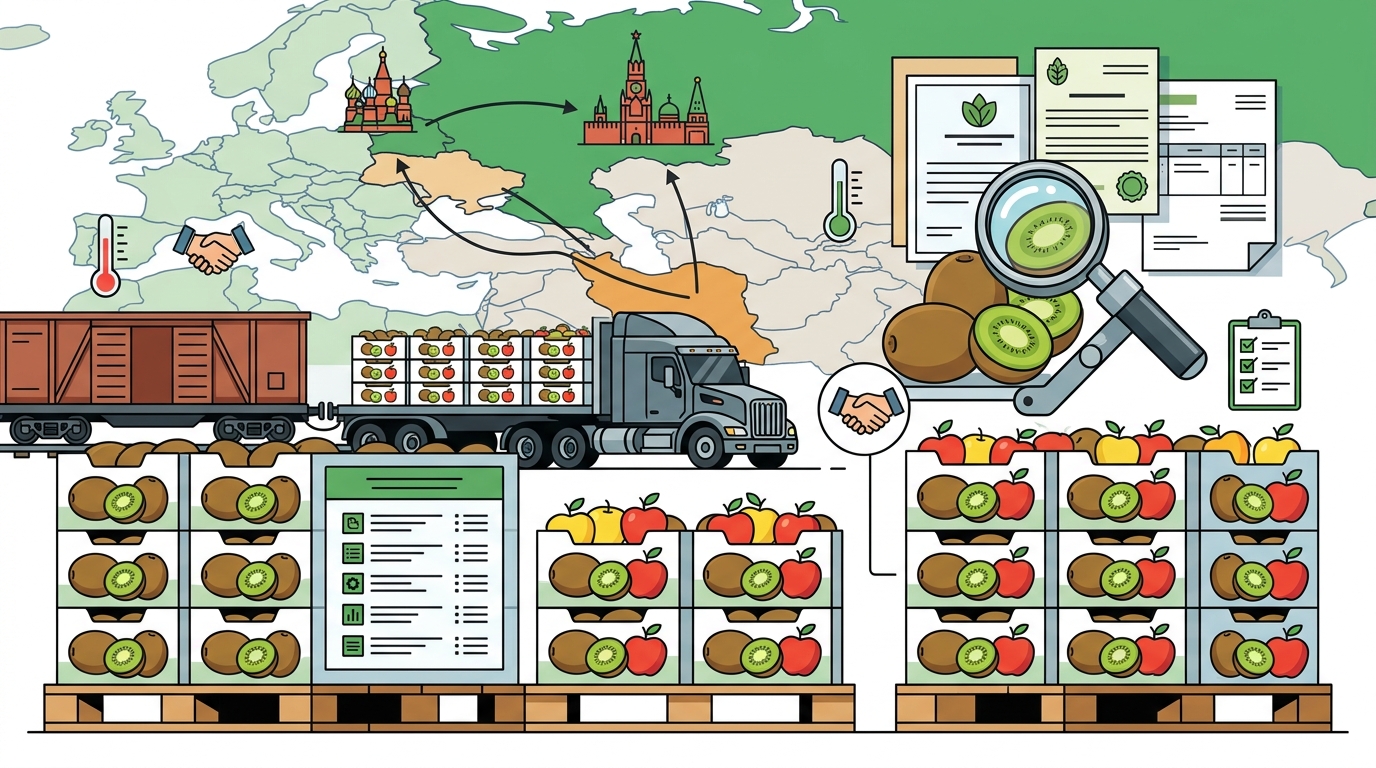 Iranian Exporters of Fresh Kiwi and Apples to Russia and Belarus