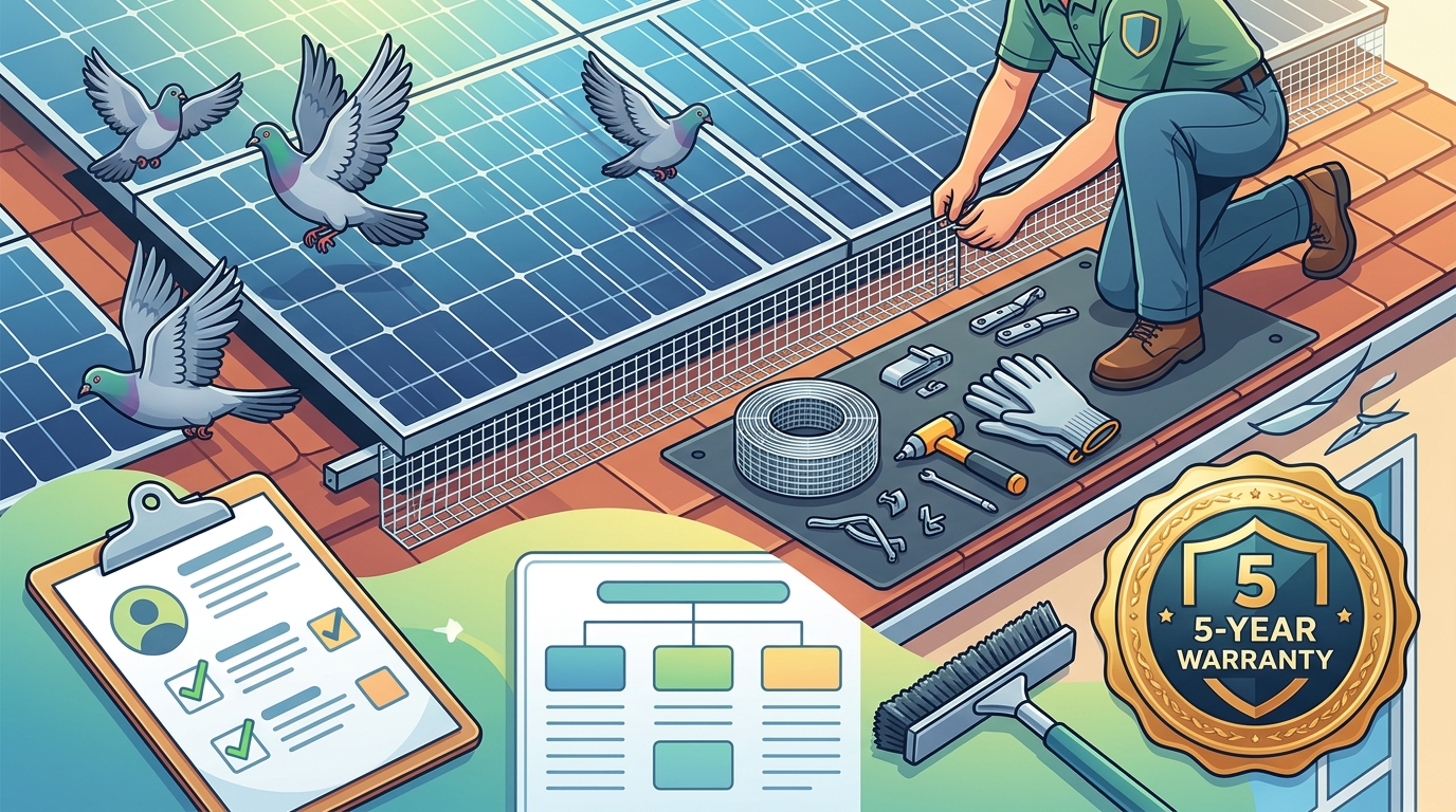 Who Can Remove Pigeons Nesting Under Solar Panels? 2026 Guide