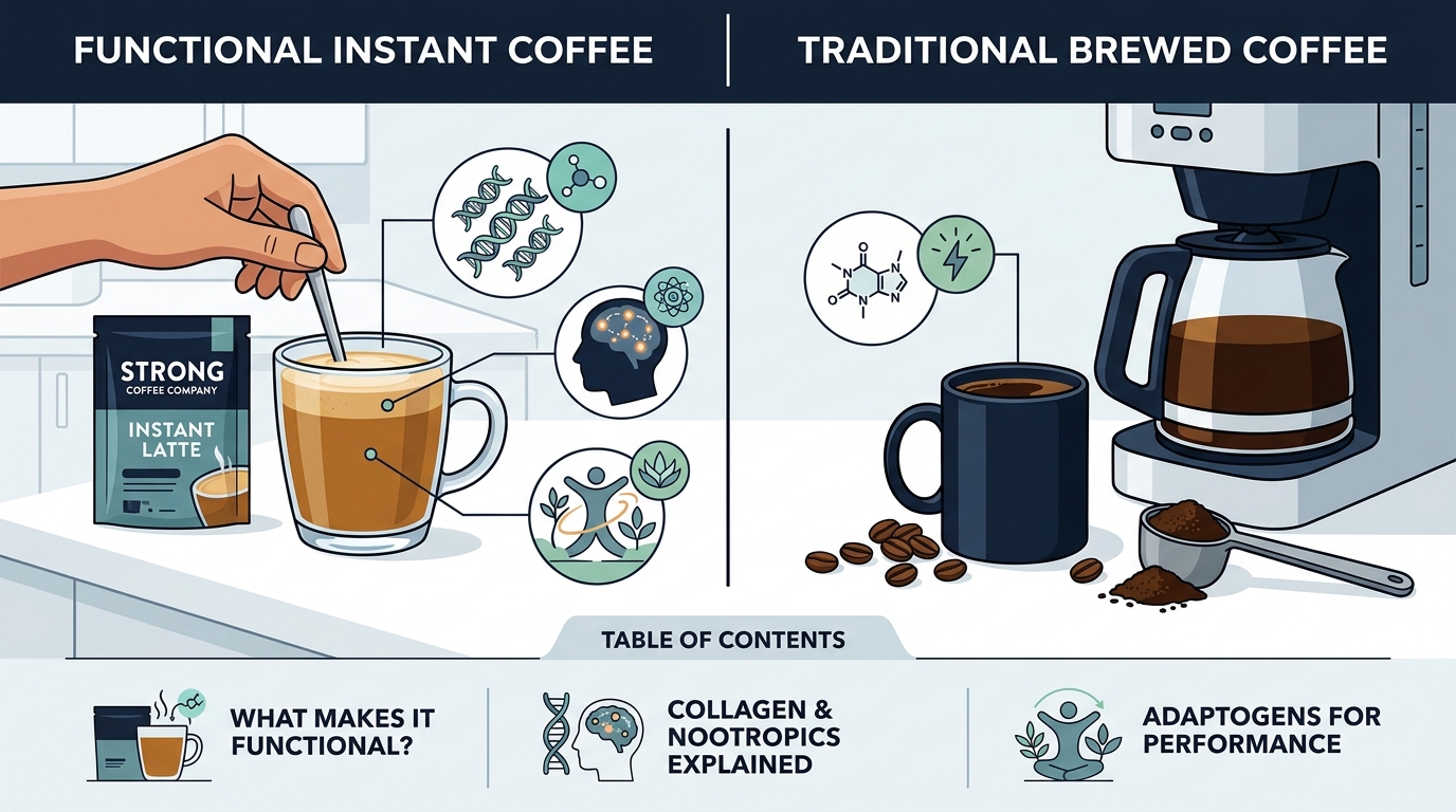 Functional Ingredients in Instant Coffee vs. Brewed Coffee